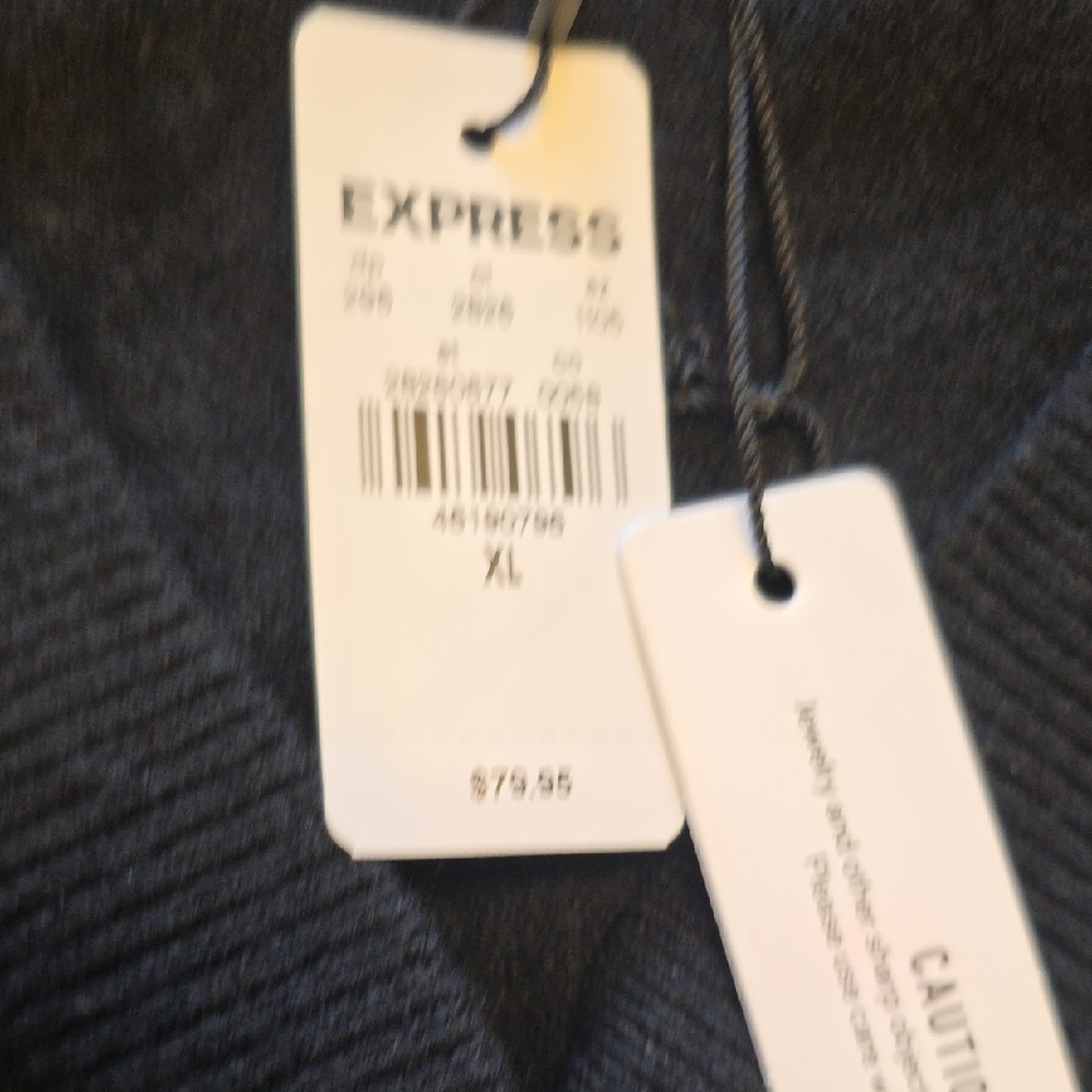 Express Black Cardigan with Puff Sleeves - Picture 7 of 8